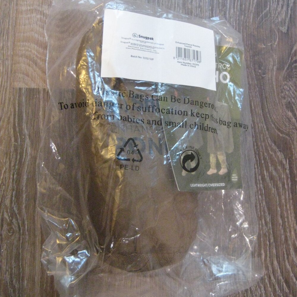 Snugpak Enhanced Patrol Poncho Coyote Brown